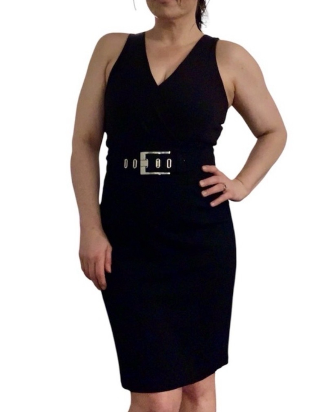 Cachè Contour Collections Pencil Skirt W/Attached Belt